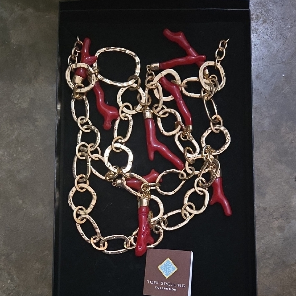 Gold and Red Necklace